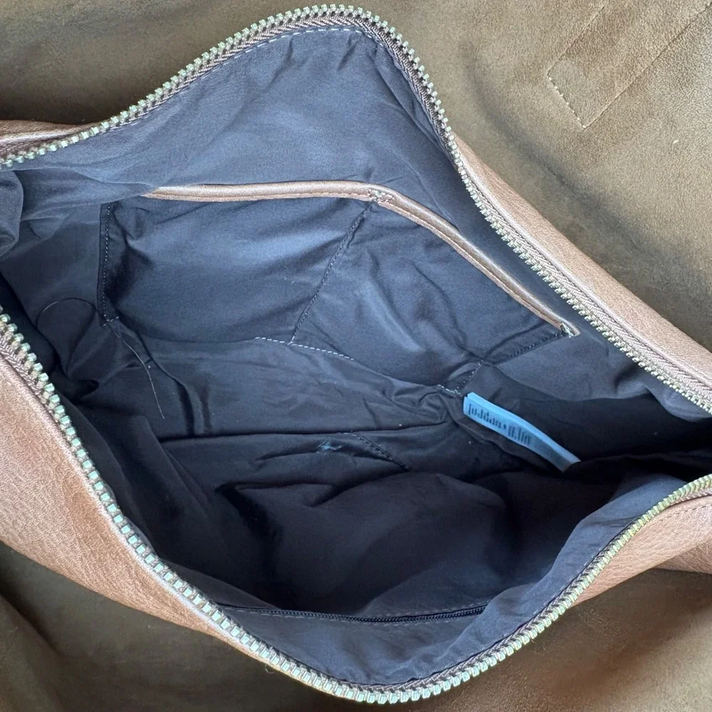 ALDO Rhardoniaa Large Pebbled Tote Plus Travel Pouch Cognac Laptop‎ Bag Lined